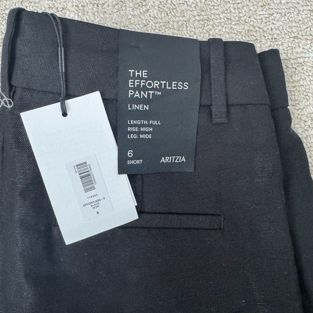 Aritzia Effortless Linen Pants - Black